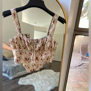 Floral corset top